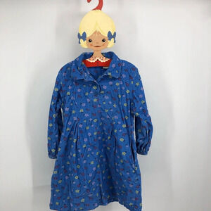 LL BEAN soft corduroy dress cornflower blue XS 5-6